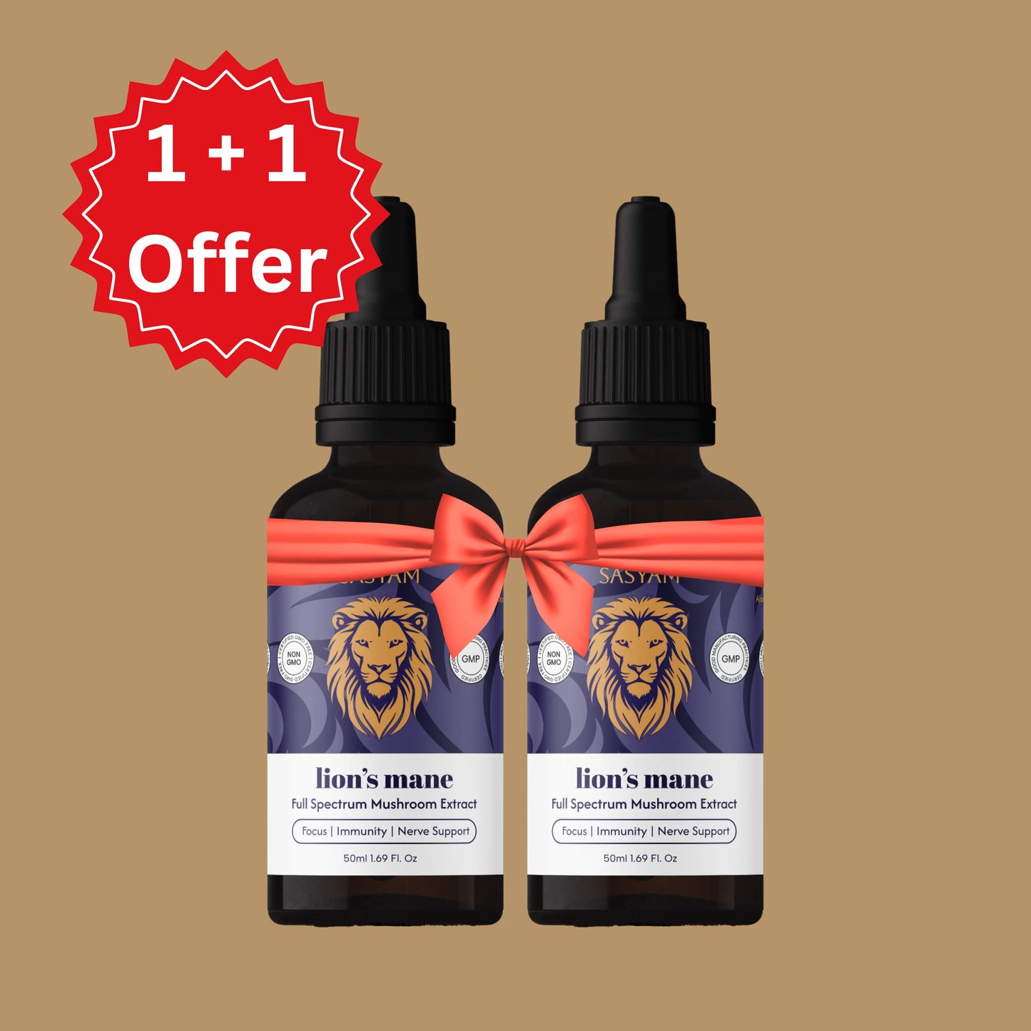 Lion's Mane Mushroom ( 1 + 1 Offer)